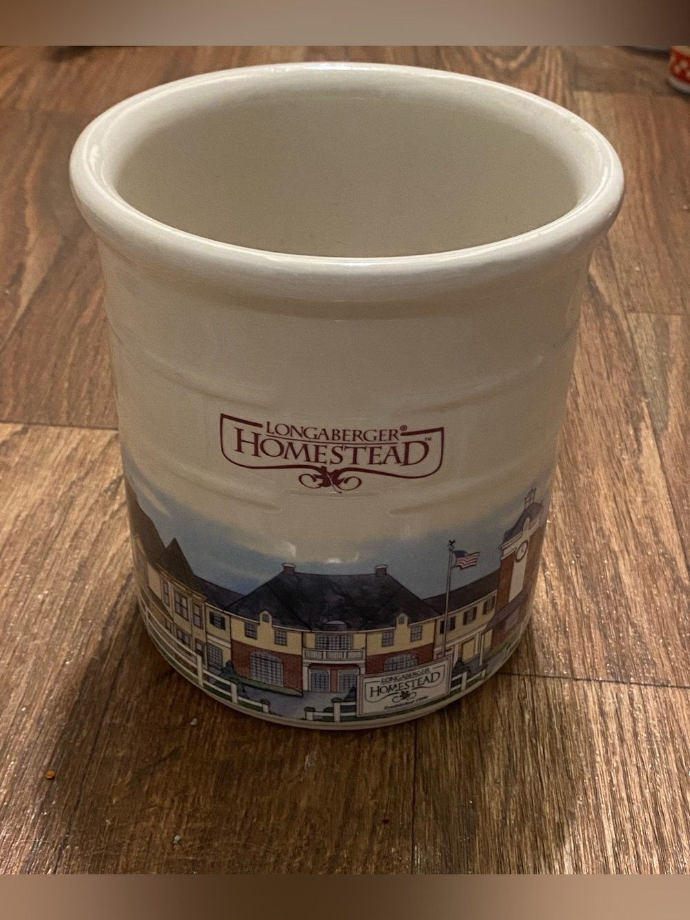 Vintage Longaberger Stoneware Crock Utensil Holder 2 QT 7”Hx6”W Dresden Factory